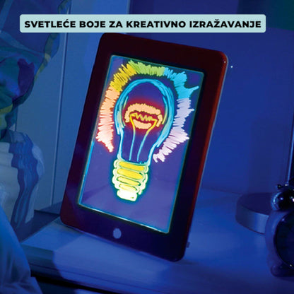 Magična svetleća tabla za crtanje u boji za decu